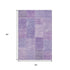 9' X 12' Lavender And Purple Patchwork Washable Area Rug With UV Protection