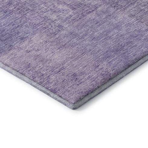 9' X 12' Lavender And Purple Patchwork Washable Area Rug With UV Protection