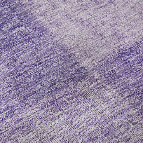 9' X 12' Lavender And Purple Patchwork Washable Area Rug With UV Protection