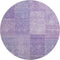 9' X 12' Lavender And Purple Patchwork Washable Area Rug With UV Protection