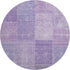 9' X 12' Lavender And Purple Patchwork Washable Area Rug With UV Protection