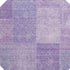 9' X 12' Lavender And Purple Patchwork Washable Area Rug With UV Protection