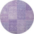 9' X 12' Lavender And Purple Patchwork Washable Area Rug With UV Protection