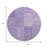9' X 12' Lavender And Purple Patchwork Washable Area Rug With UV Protection