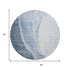 9' X 12' Blue And Ivory Abstract Washable Area Rug With UV Protection