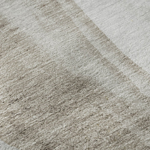 9' X 12' Charcoal And Ivory Abstract Washable Area Rug With UV Protection