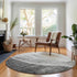8' X 10' Gray And Ivory Abstract Washable Area Rug With UV Protection