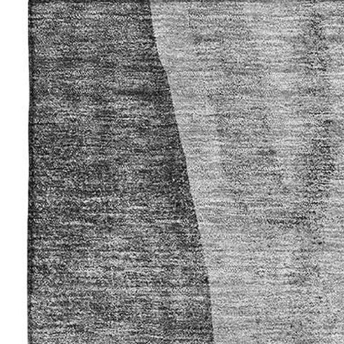 8' X 10' Gray And Ivory Abstract Washable Area Rug With UV Protection