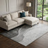 8' X 10' Gray And Ivory Abstract Washable Area Rug With UV Protection