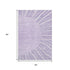 9' X 12' Lavender And Ivory Abstract Washable Area Rug With UV Protection
