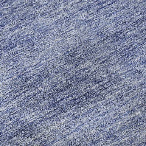 9' X 12' Navy Blue And Ivory Abstract Washable Area Rug With UV Protection