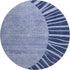 9' X 12' Navy Blue And Ivory Abstract Washable Area Rug With UV Protection