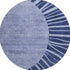 9' X 12' Navy Blue And Ivory Abstract Washable Area Rug With UV Protection