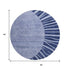 9' X 12' Navy Blue And Ivory Abstract Washable Area Rug With UV Protection