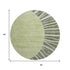 9' X 12' Olive Green And Ivory Abstract Washable Area Rug With UV Protection