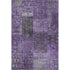 9' X 12' Eggplant And Gray Patchwork Washable Area Rug With UV Protection