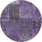 9' X 12' Eggplant And Gray Patchwork Washable Area Rug With UV Protection