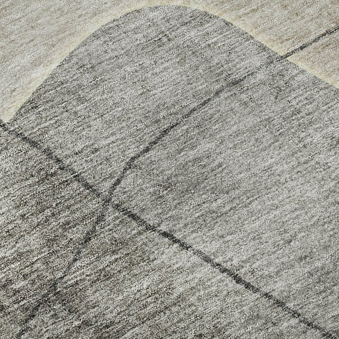 9' X 12' Beige And Brown Abstract Washable Area Rug With UV Protection