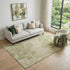 9' X 12' Khaki Green And Ivory Floral Washable Area Rug With UV Protection