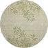 9' X 12' Khaki Green And Ivory Floral Washable Area Rug With UV Protection