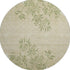 9' X 12' Khaki Green And Ivory Floral Washable Area Rug With UV Protection
