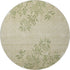 9' X 12' Khaki Green And Ivory Floral Washable Area Rug With UV Protection