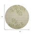9' X 12' Khaki Green And Ivory Floral Washable Area Rug With UV Protection