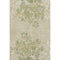 9' X 12' Khaki Green And Ivory Floral Washable Area Rug With UV Protection