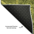 9' X 12' Olive Green And Gold Floral Washable Area Rug With UV Protection