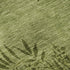 9' X 12' Olive Green And Gold Floral Washable Area Rug With UV Protection