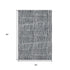 9' X 12' Charcoal And Gray Striped Washable Area Rug With UV Protection