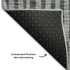 9' X 12' Charcoal And Gray Striped Washable Area Rug With UV Protection