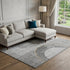 9' X 12' Charcoal Gold And Silver Geometric Washable Area Rug With UV Protection
