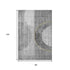9' X 12' Charcoal Gold And Silver Geometric Washable Area Rug With UV Protection
