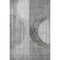 9' X 12' Charcoal Gold And Silver Geometric Washable Area Rug With UV Protection