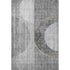9' X 12' Charcoal Gold And Silver Geometric Washable Area Rug With UV Protection