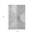 9' X 12' Gray And Silver Geometric Washable Area Rug With UV Protection