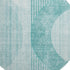5' X 8' Teal And Ivory Geometric Washable Area Rug With UV Protection