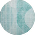 5' X 8' Teal And Ivory Geometric Washable Area Rug With UV Protection