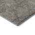 9' X 12' Gray And Silver Floral Washable Area Rug With UV Protection