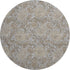 9' X 12' Gray And Silver Floral Washable Area Rug With UV Protection