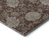 9' X 12' Merlot And Beige Floral Washable Area Rug With UV Protection