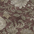 9' X 12' Merlot And Beige Floral Washable Area Rug With UV Protection