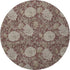 9' X 12' Merlot And Beige Floral Washable Area Rug With UV Protection