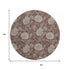 9' X 12' Merlot And Beige Floral Washable Area Rug With UV Protection