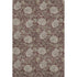 9' X 12' Merlot And Beige Floral Washable Area Rug With UV Protection