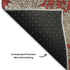 9' X 12' Red And Beige Floral Washable Area Rug With UV Protection
