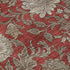 9' X 12' Red And Beige Floral Washable Area Rug With UV Protection