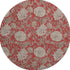 9' X 12' Red And Beige Floral Washable Area Rug With UV Protection