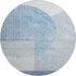 9' X 12' Blue And Ivory Geometric Washable Area Rug With UV Protection